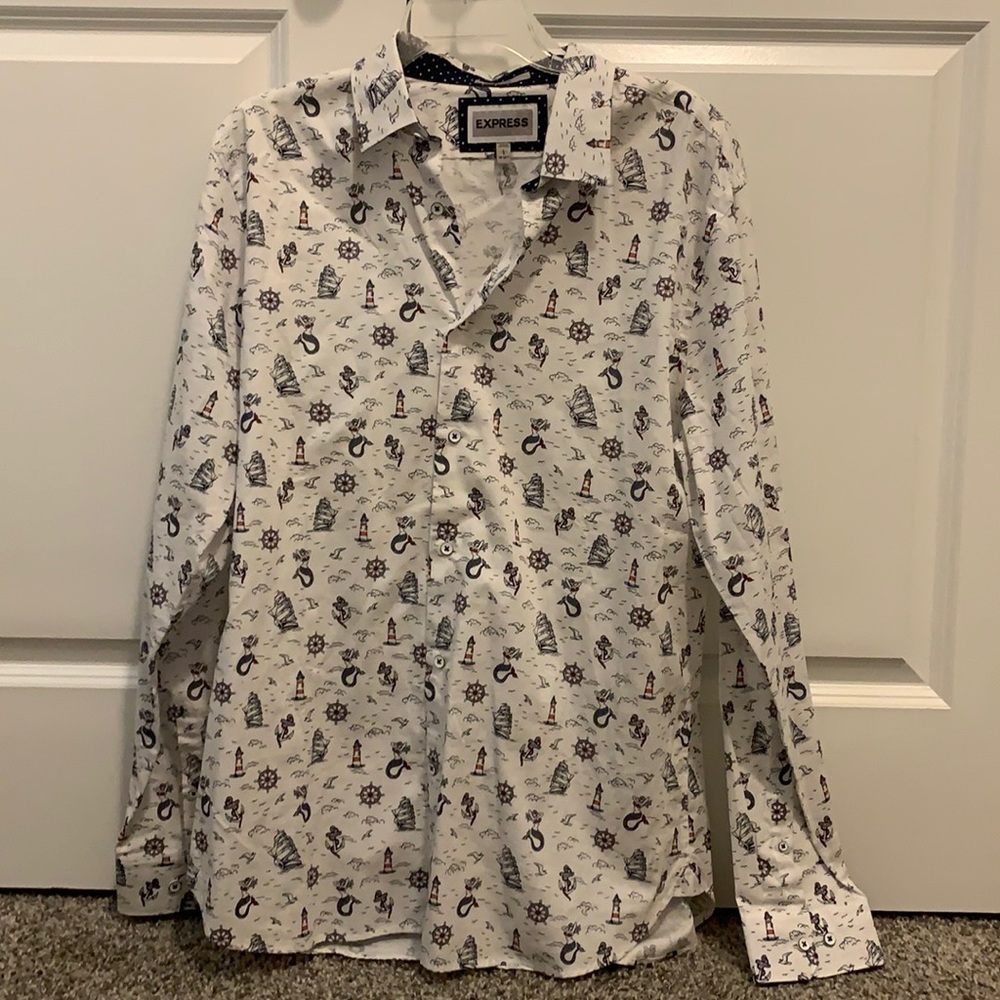 New Express Beach Style Button Down